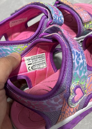 Skechers Renkli Işıklı Kız Sandalet - Görsel 5