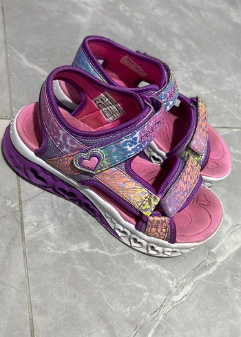 Skechers Renkli Işıklı Kız Sandalet - Görsel 4