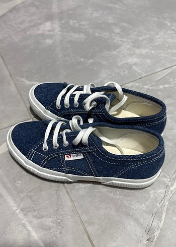 Superga lacivert Denim Unisex Sneakers - Görsel 3