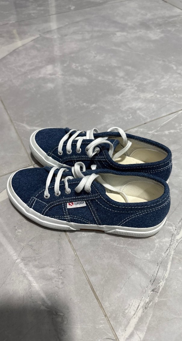 Superga lacivert Denim Unisex Sneakers - Görsel 3
