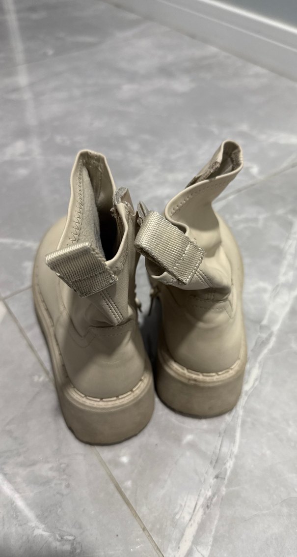 Zara Bej Deri Kız Çocuk Bot, Kalın Topuklu - Görsel 4