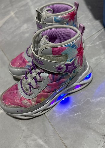 Skechers Kız Çocuk Renkli Bağcıklı ve Cırtcırtlı Bot - Görsel 2