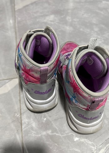 Skechers Kız Çocuk Renkli Bağcıklı ve Cırtcırtlı Bot - Görsel 3