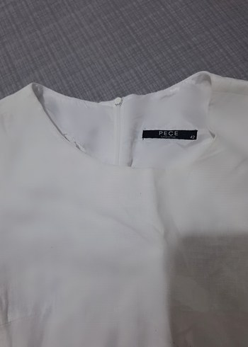 Beyaz keten elbise 42 beden - Görsel 3