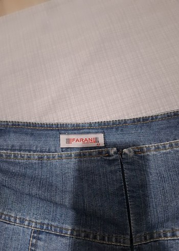 42 Beden Kadın Mavi Denim Pileli Mini Etek