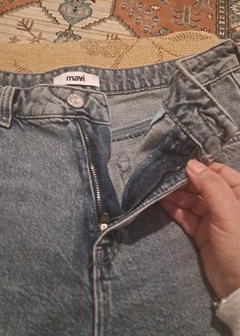 mavi Mini Denim Kadın Şort - Görsel 2