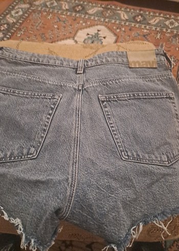 mavi Mini Denim Kadın Şort - Görsel 5