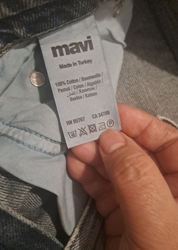 mavi Mini Denim Kadın Şort - Görsel 3