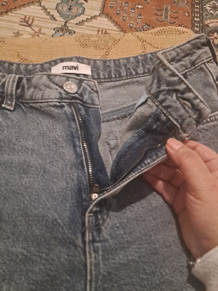 mavi Mini Denim Kadın Şort - Görsel 2