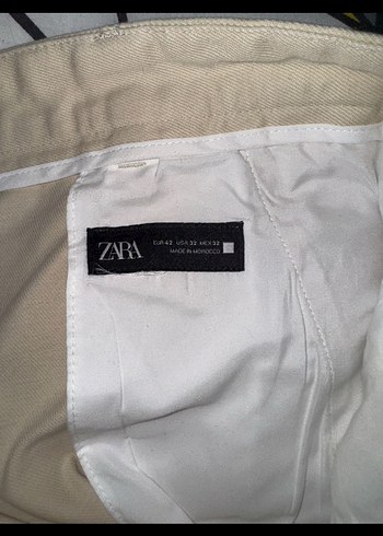 Bej Keten Midi Kumaş Pantolon - Görsel 5