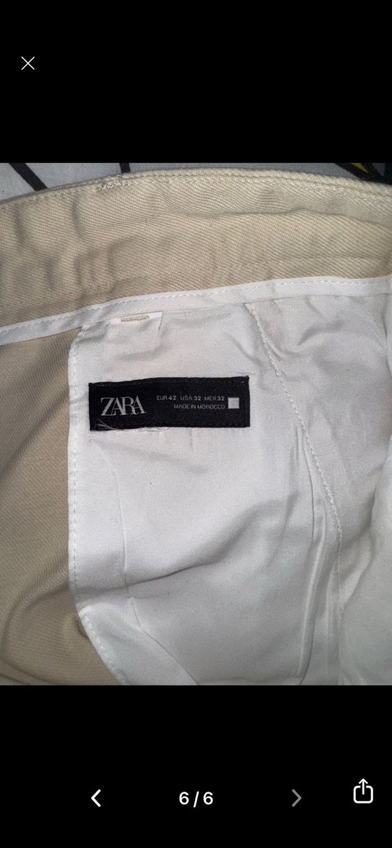 Bej Keten Midi Kumaş Pantolon - Görsel 5