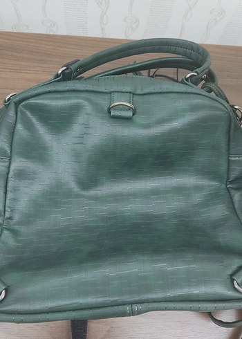 Yeşil Deri Kadın  Çantası - Görsel 6