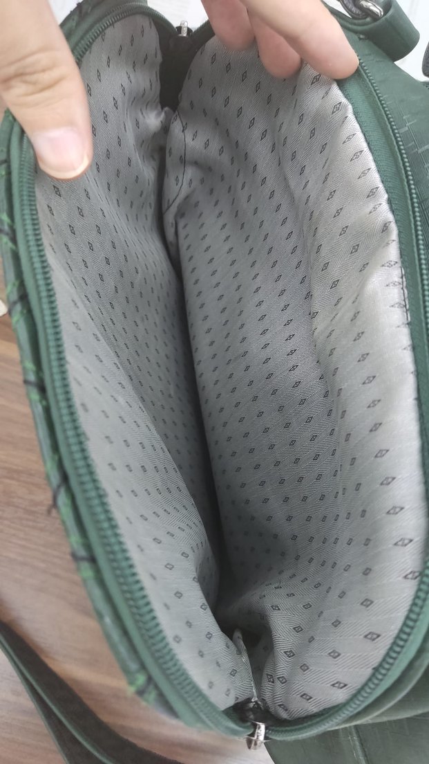 Yeşil Deri Kadın  Çantası - Görsel 5