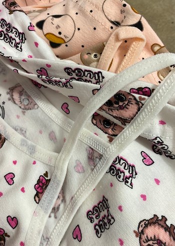 Kota Baskılı Pembe Çocuk Atlet - Görsel 4