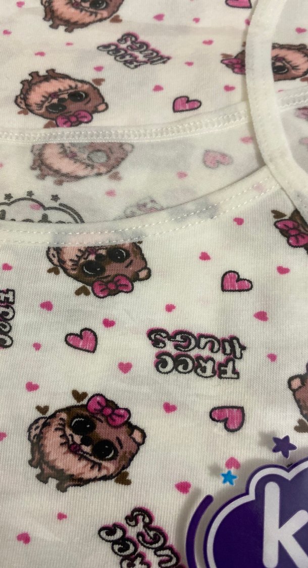 Kota Baskılı Pembe Çocuk Atlet - Görsel 2