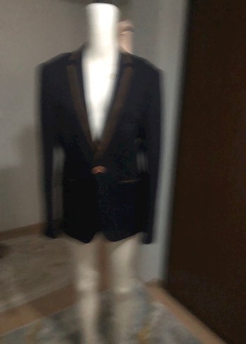 Düğmeli Siyah Erkek Ceket - Görsel 3