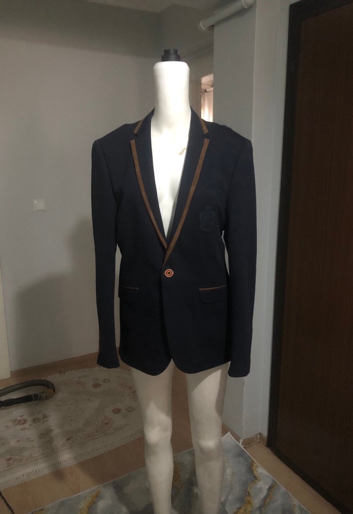 Düğmeli Siyah Erkek Ceket - Görsel 2