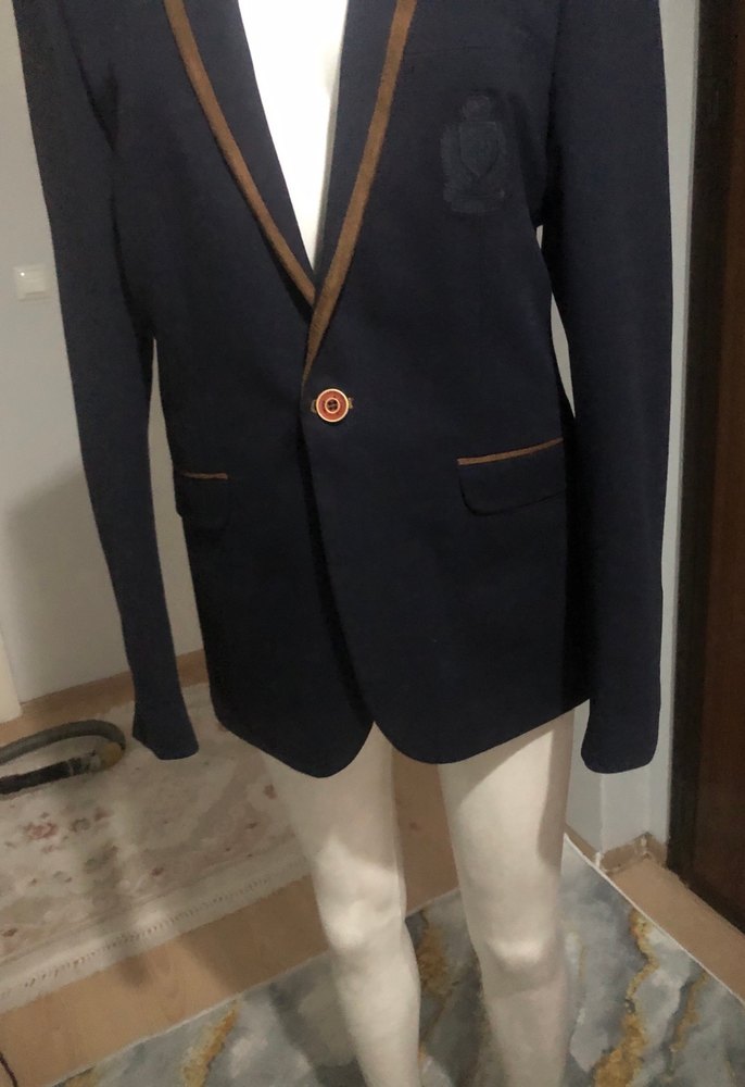 Düğmeli Siyah Erkek Ceket - Görsel 5