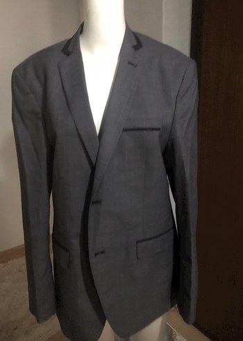 Gri Erkek Ceket, Düğmeli, Ofis Tarzı - Görsel 3