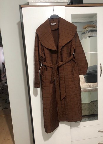 Kemerli Kahverengi Kadın Trençkot - Görsel 3