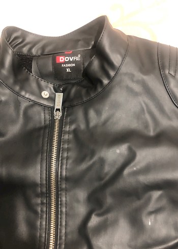 Siyah Deri Biker Ceket - Görsel 5