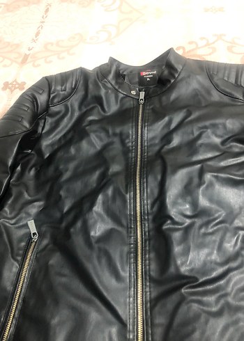 Siyah Deri Biker Ceket - Görsel 3