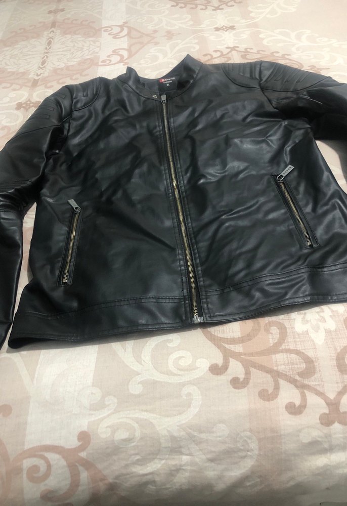 Siyah Deri Biker Ceket - Görsel 4