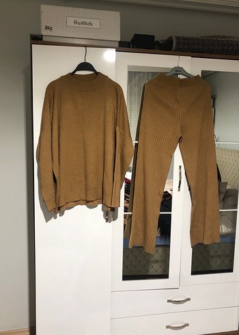 Kadın Kahverengi Örgü Triko Kazak - Görsel 3