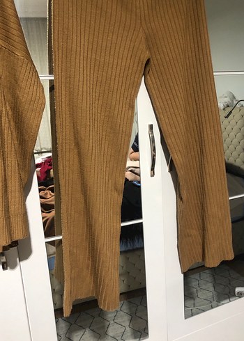 Kadın Kahverengi Örgü Triko Kazak - Görsel 6