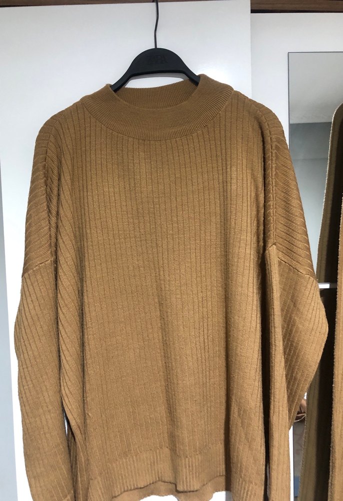 Kadın Kahverengi Örgü Triko Kazak - Görsel 4