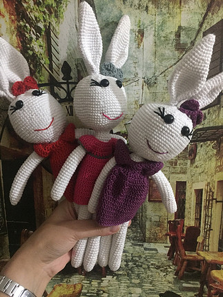 Diğer Her renk amigurumi tavşan bebekler