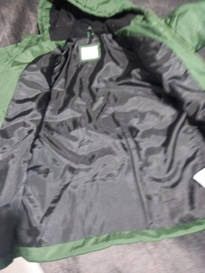 Koyu Yeşil Fermuarlı erkek çocuk Kışlık mont - Görsel 4