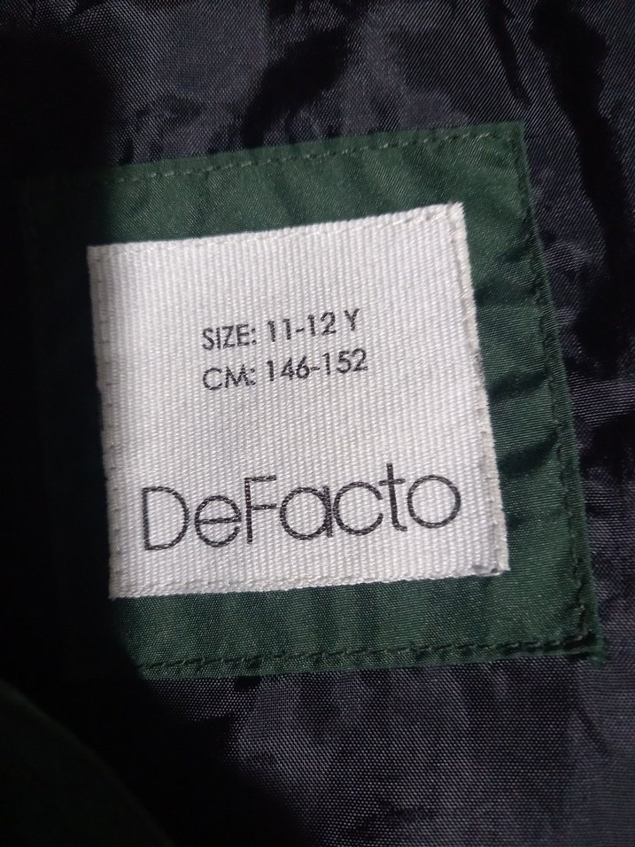 Koyu Yeşil Fermuarlı erkek çocuk Kışlık mont - Görsel 3