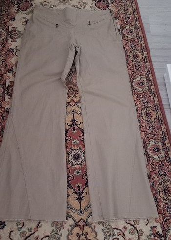 Kadın Bej ispanyol paça pantolon