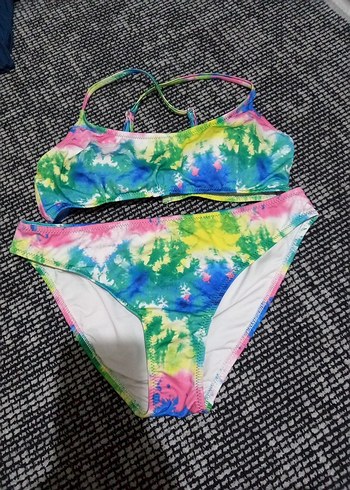 Renkli Tie-Dye İpli Kadın Bikini