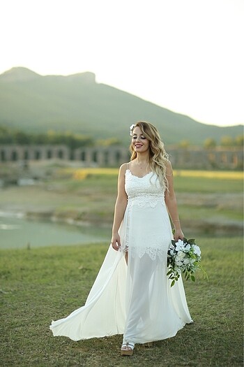 Dış çekim elbisesi - Save The Date gelinlik - Nikah elbisesi