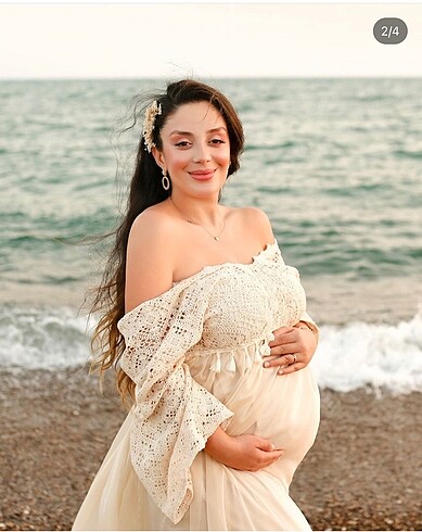 Hamilelik dış çekim kıyafeti elbisesi