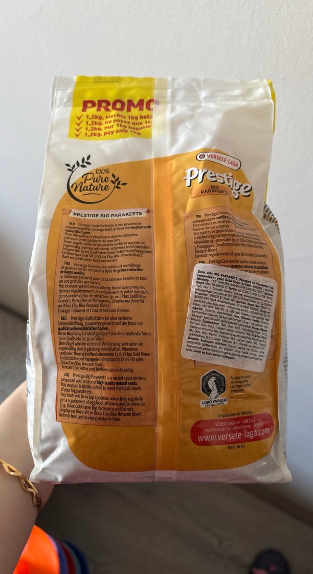 Versele-Laga Prestige Renkli Papağan Yemi 1 kg - Görsel 2