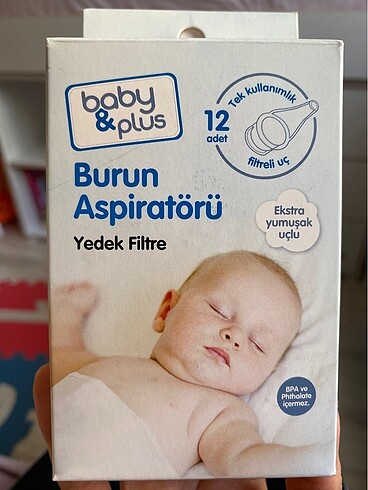 Bebek burun aspiratörü yedek filtre