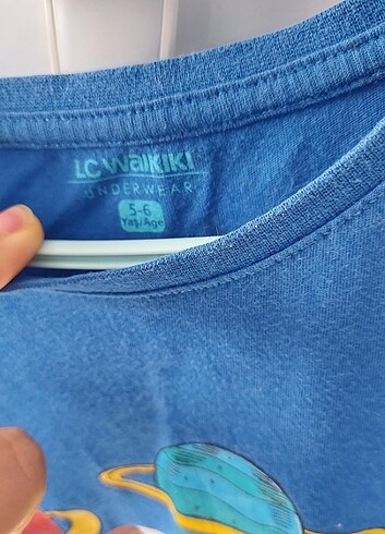 5 Yaş Beden mavi Renk Erkek çocuk pijama üstü