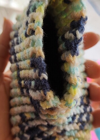 Altı kaydırmaz örgü patik, panduf - Görsel 2