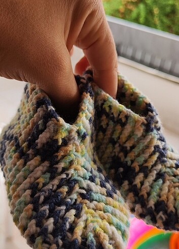 Altı kaydırmaz örgü patik, panduf - Görsel 4