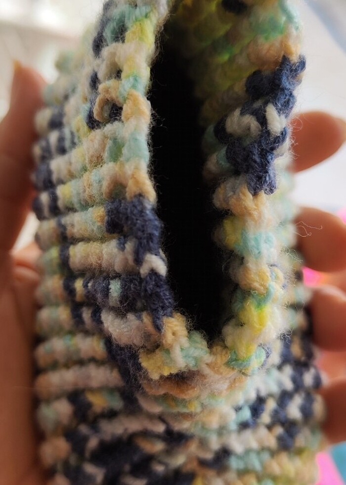 Altı kaydırmaz örgü patik, panduf - Görsel 2