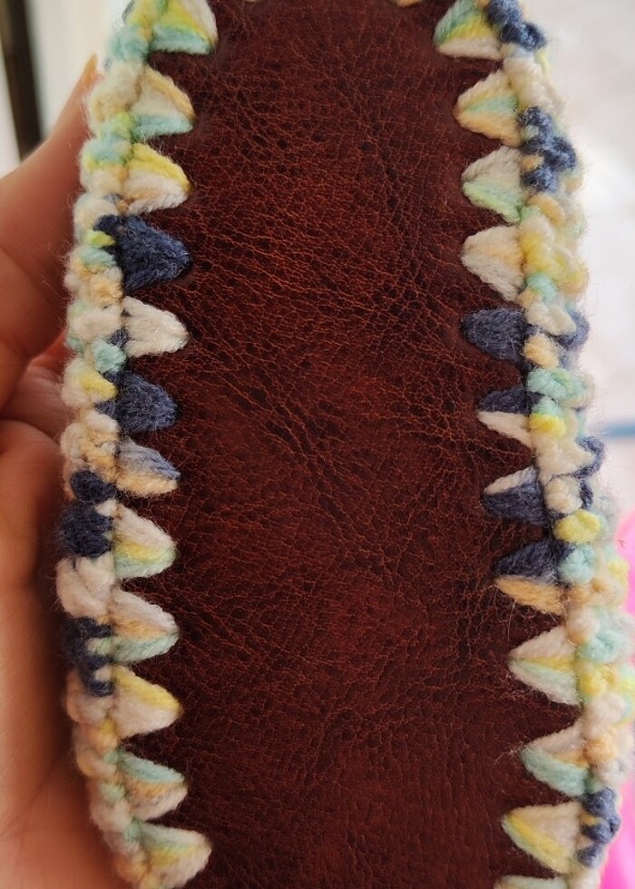 Altı kaydırmaz örgü patik, panduf - Görsel 3