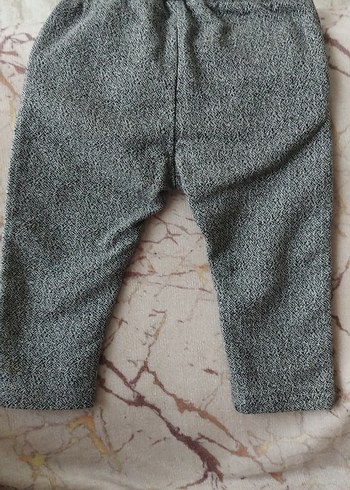 Diğer Düğmeli Gri Erkek Çocuk Triko Pantolon