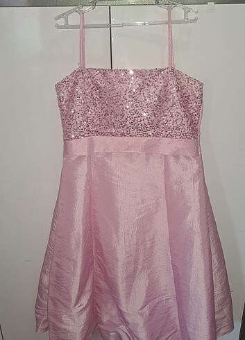 Düğünlük pembe çocuk elbise
