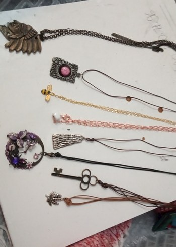 Bohem Çok Renkli Boncuklu Midi Kolye 8 âdet kolye - Görsel 2