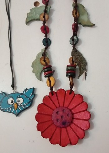 Renkli Bohem Boncuklu Kadın Kolyesi3 âdet - Görsel 4