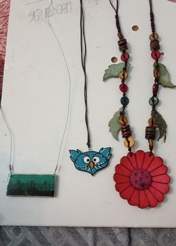 Renkli Bohem Boncuklu Kadın Kolyesi3 âdet - Görsel 5