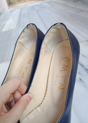 Parlak Lacivert Platform Topuklu Kadın Platform - Görsel 6